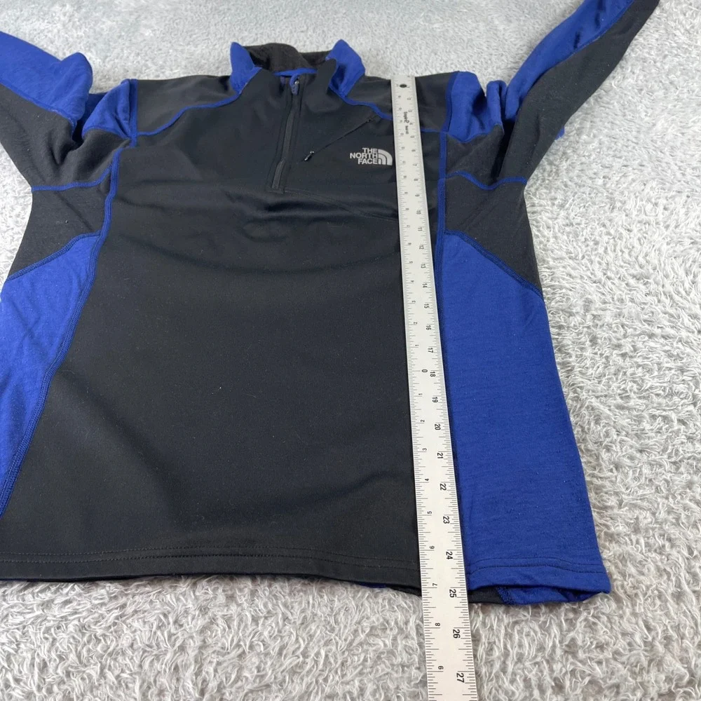 The North Face Flight Series Black Blue Quarter Zip Pullover Fleece Men M